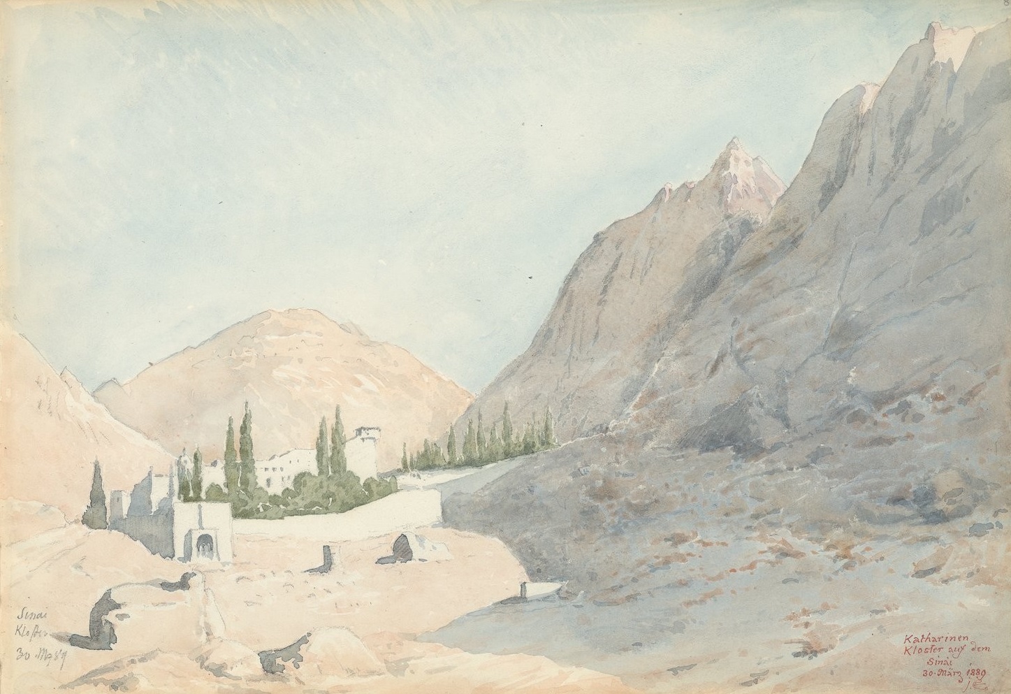 Monastère Sainte-Catherine dans le Sinaï, 30 mars 1889