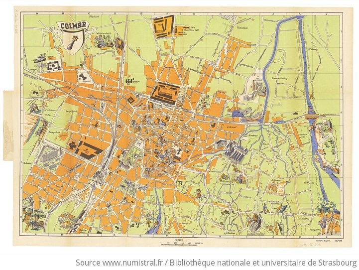 Colmar Nouveau plan pratique, nomenclature des rues, places, édifices et monuments publics