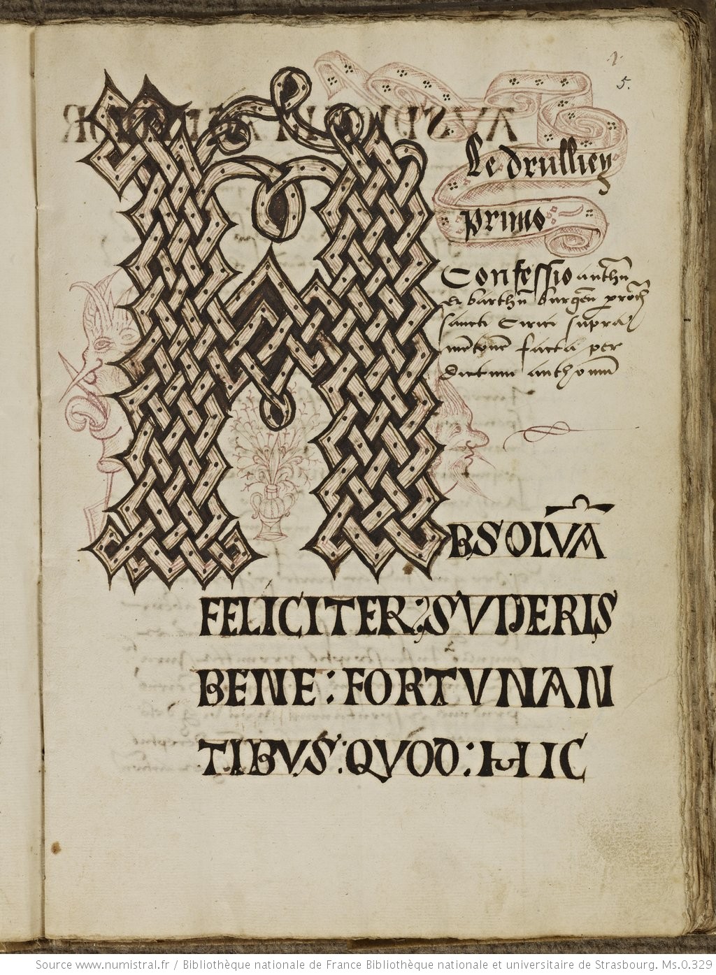 manuscrit latin détail