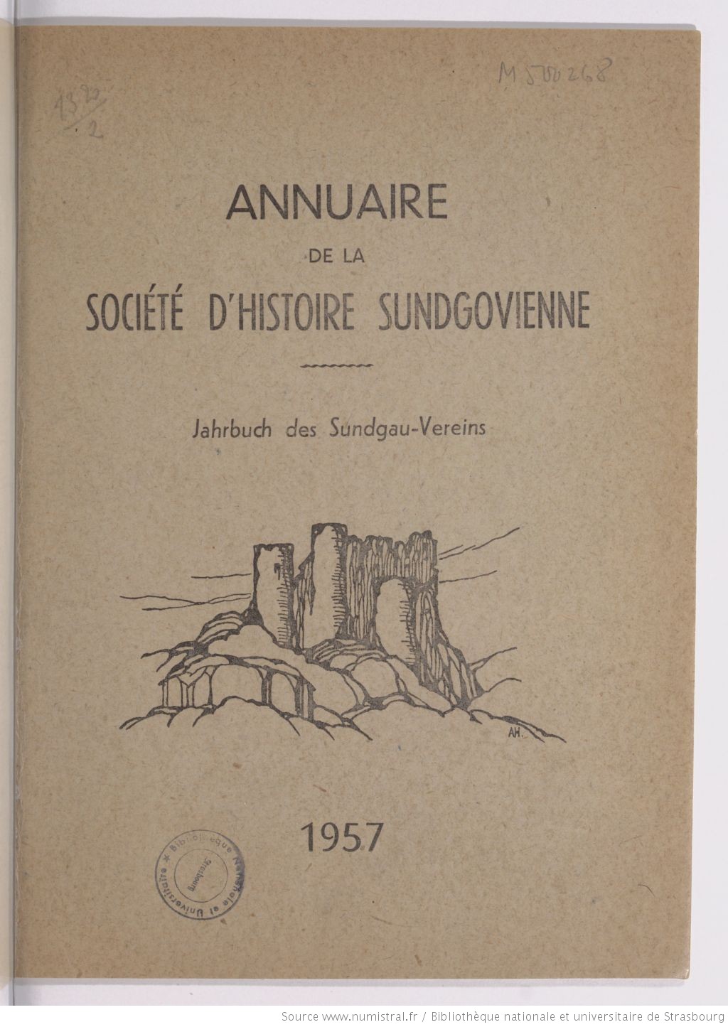 Annuaire de la société d'histoire sundgovienne
