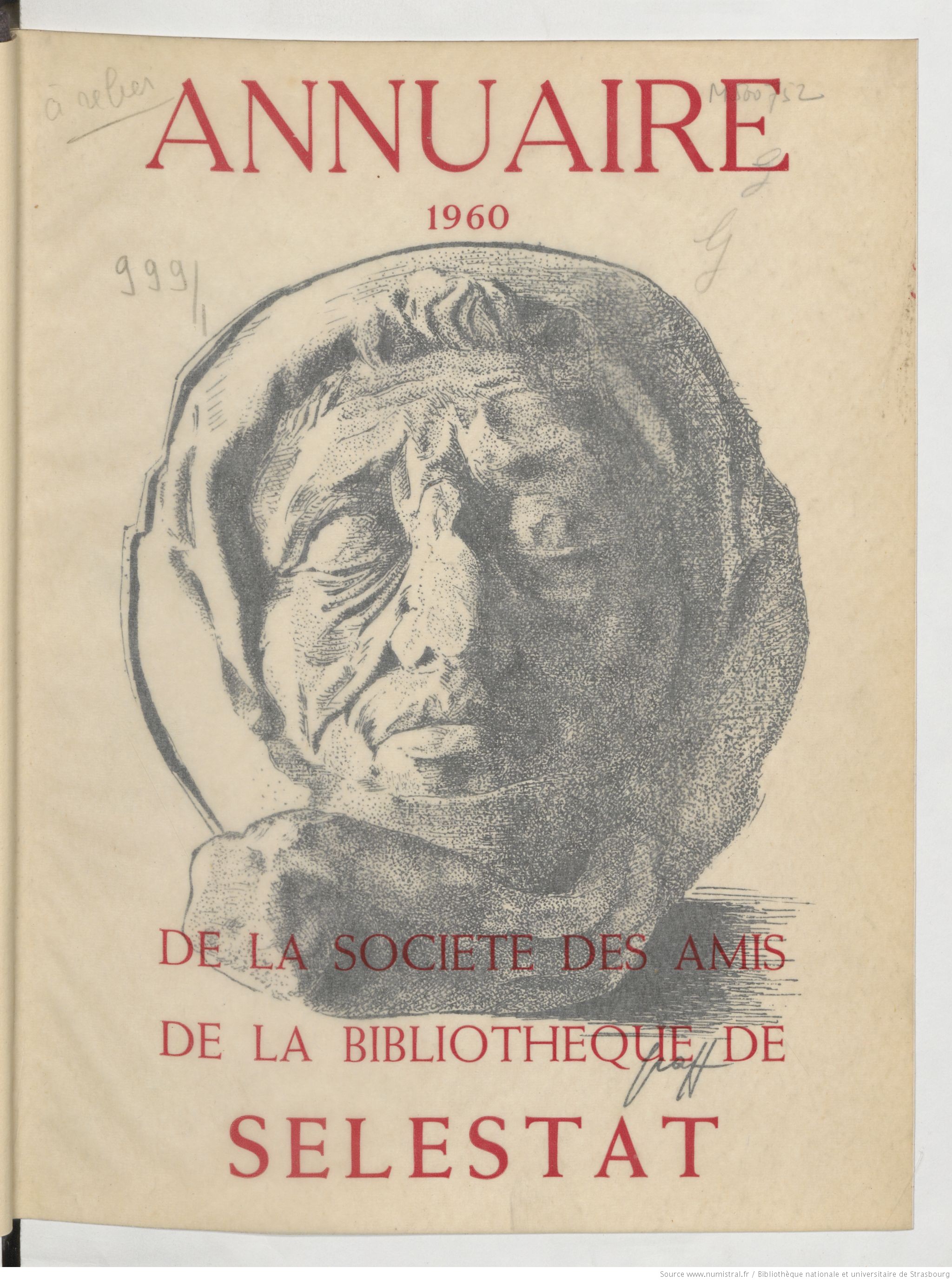 Annuaire de la société des amis de la bibliothèque de Selestat