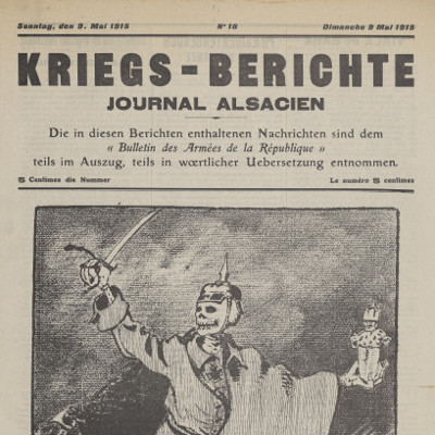 une du Kriegsberichte - 9 mai 1915