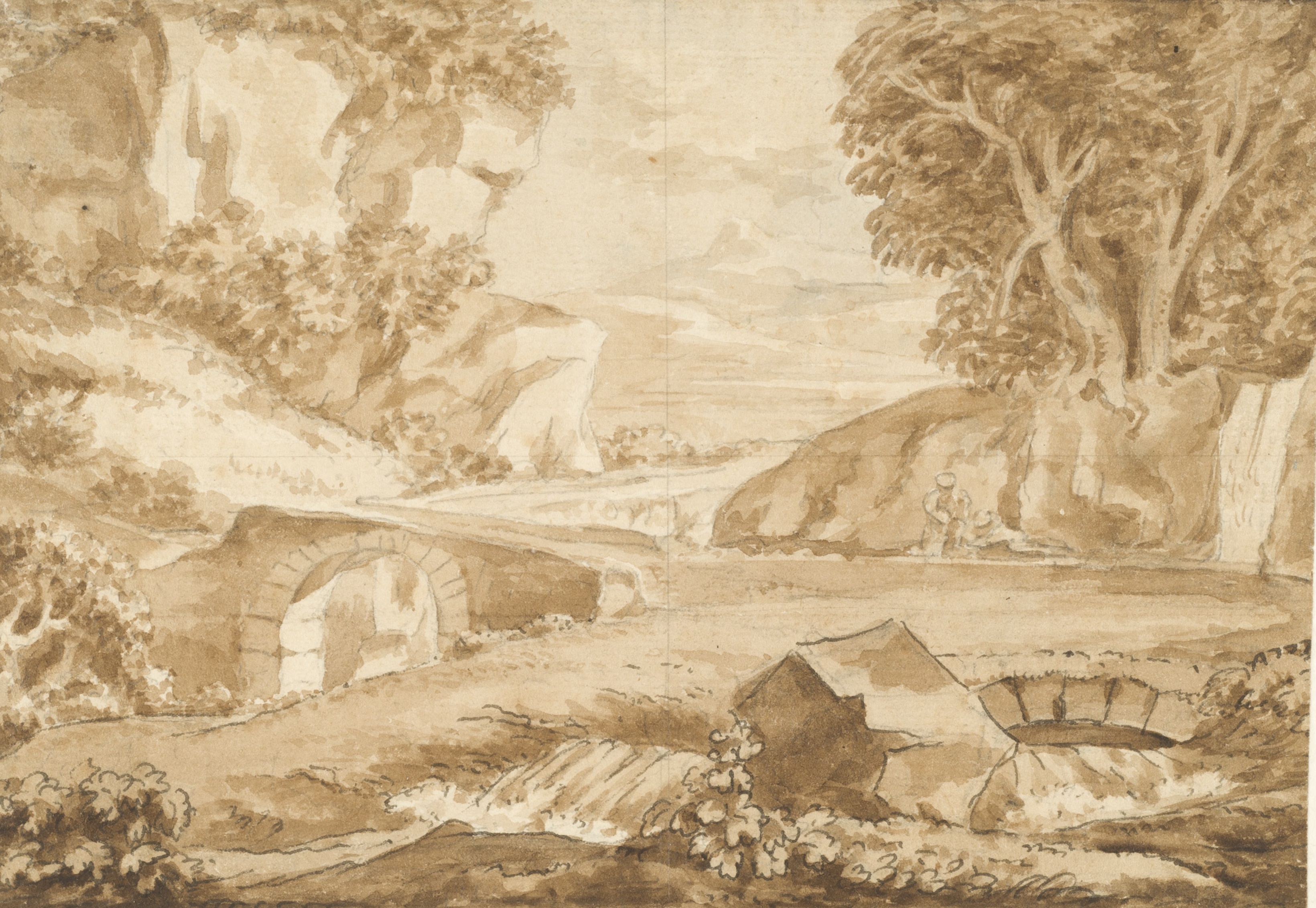 Paysage dessiné par Goethe