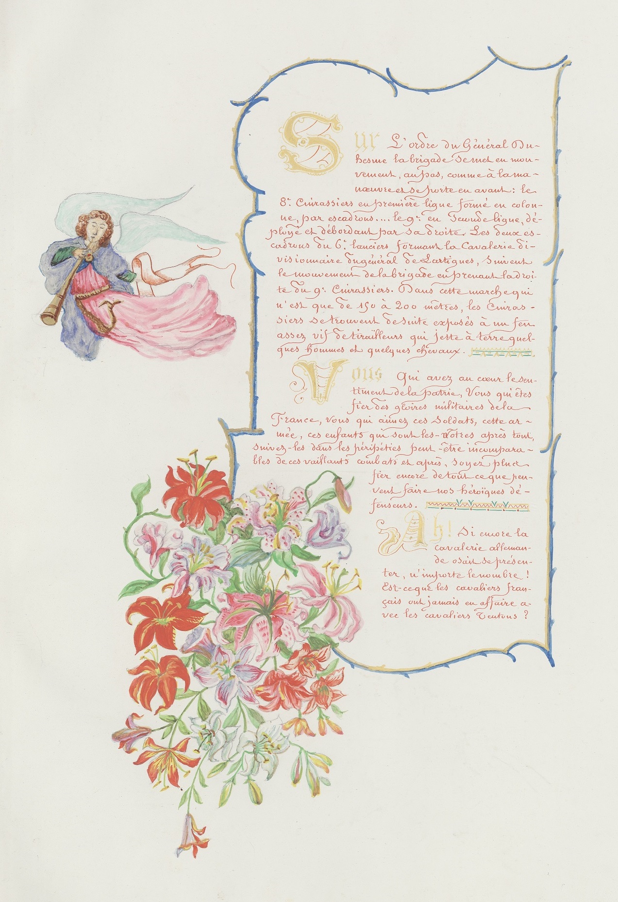 Folio 19 du manuscrit "Reichshoffen ; les Charges de Floing", MS.7.149