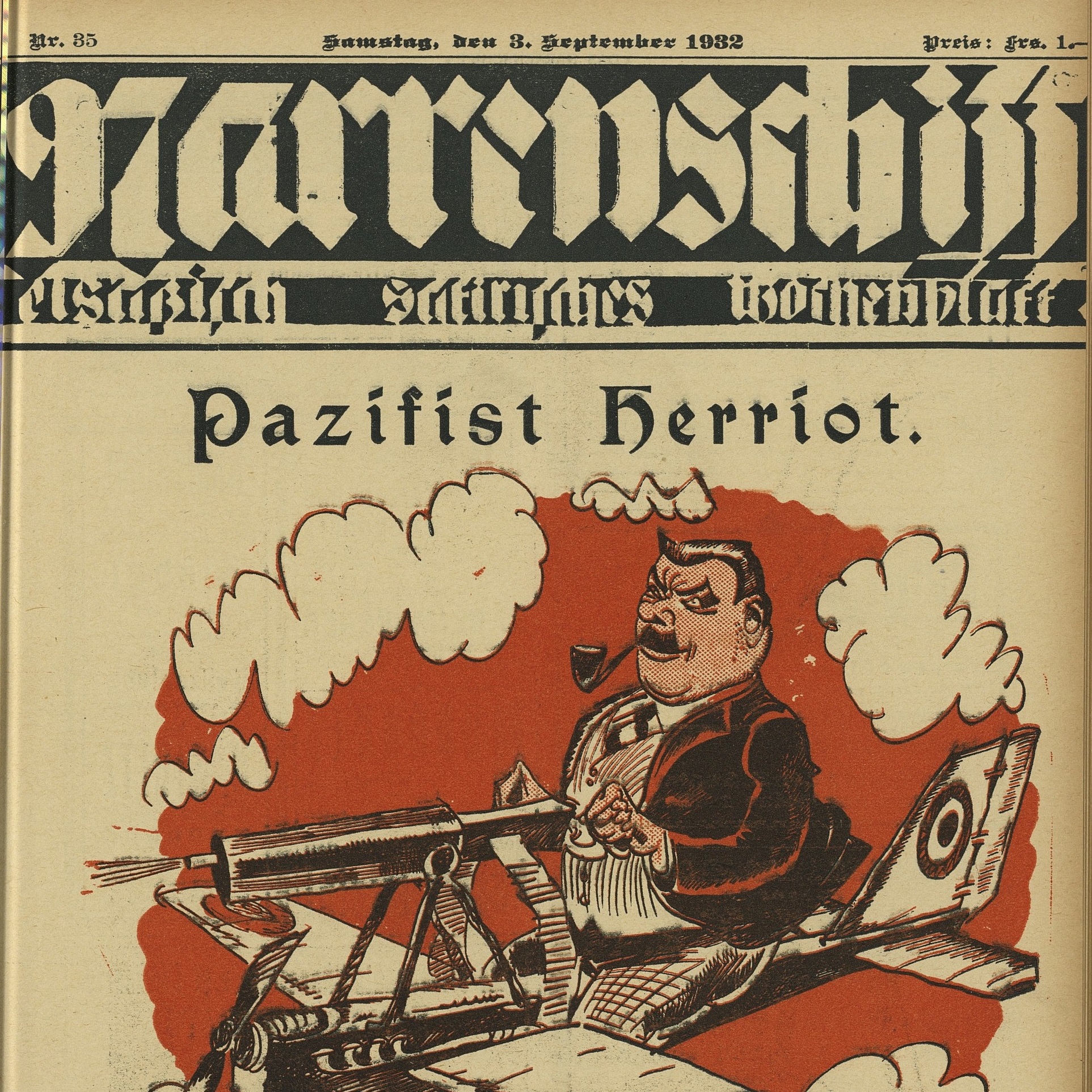 Das Narrenschiff, 3 septembre 1932, page de couverture