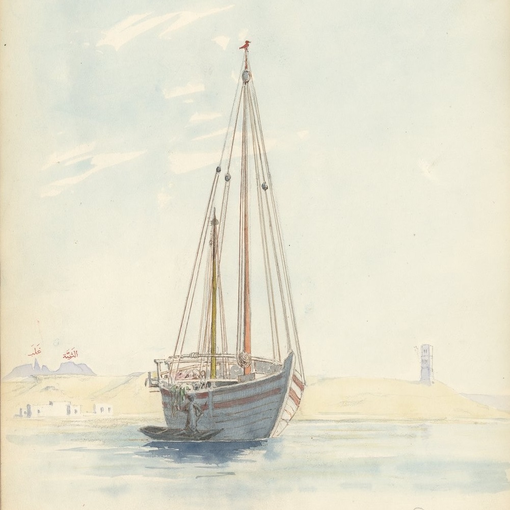 Sambuc dans le port de el-Wegh, 8 avril 1884