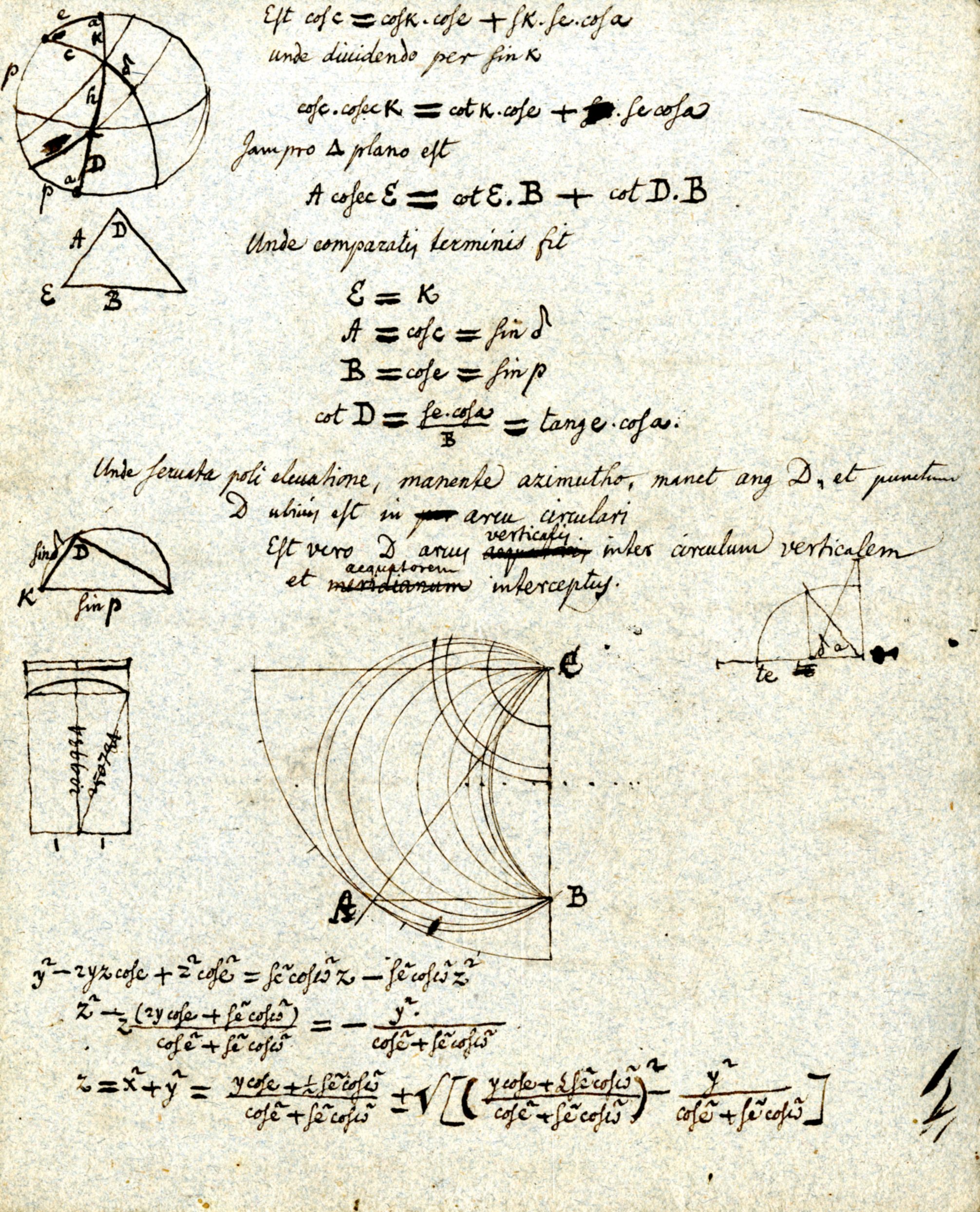 Notes et croquis de Jean Henri Lambert, page 4