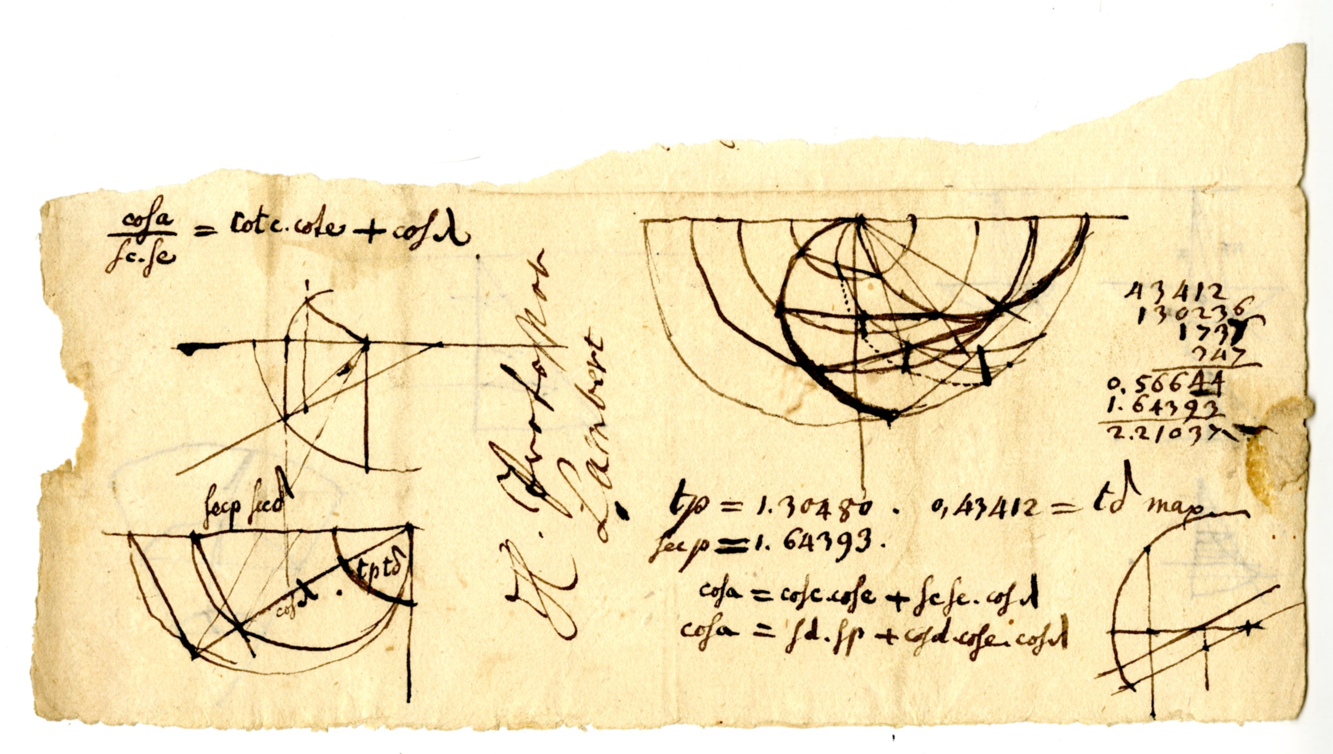 Notes et croquis de Jean Henri Lambert, page 7