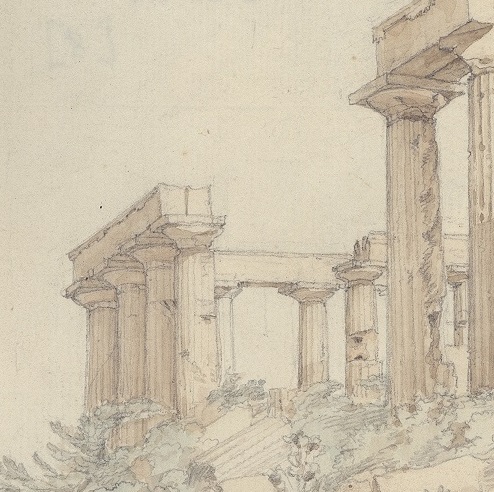 détail du dessin de ruine