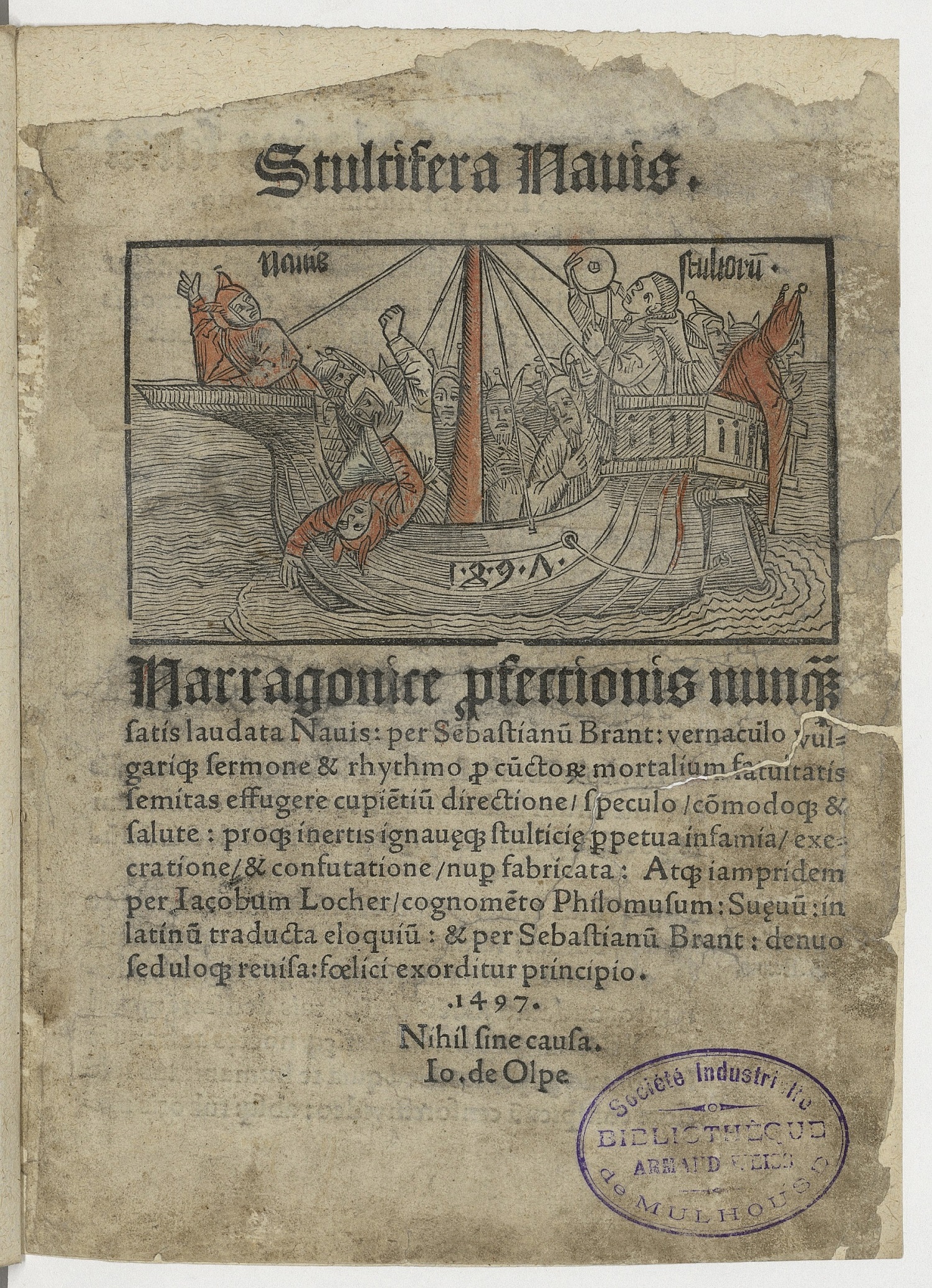 première page de l'incunable