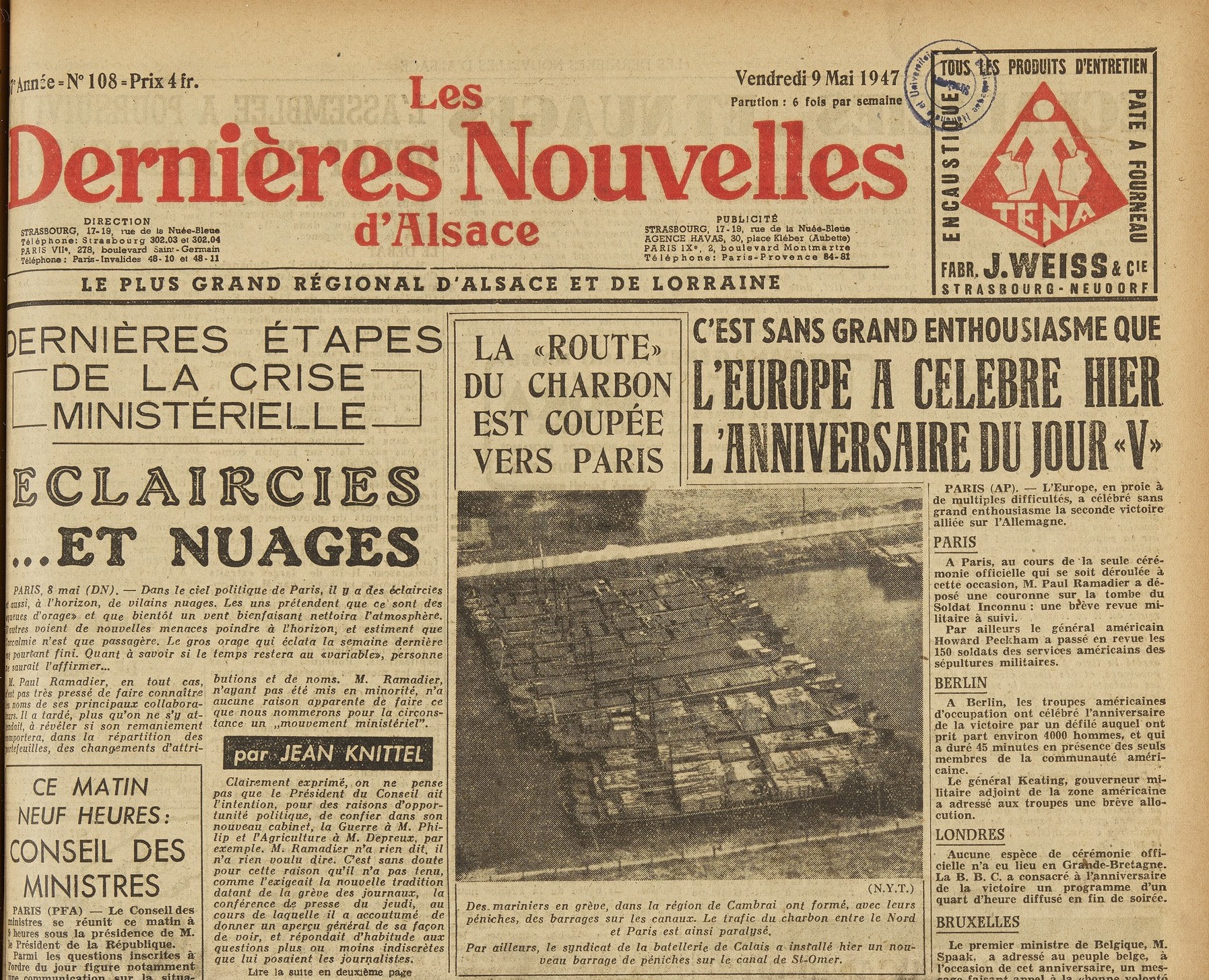 Une des DNA deu 9 mai 1947