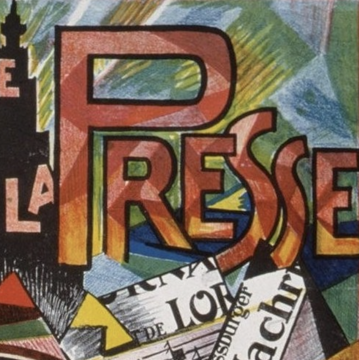 détail de l'affiche sur la fête de la presse