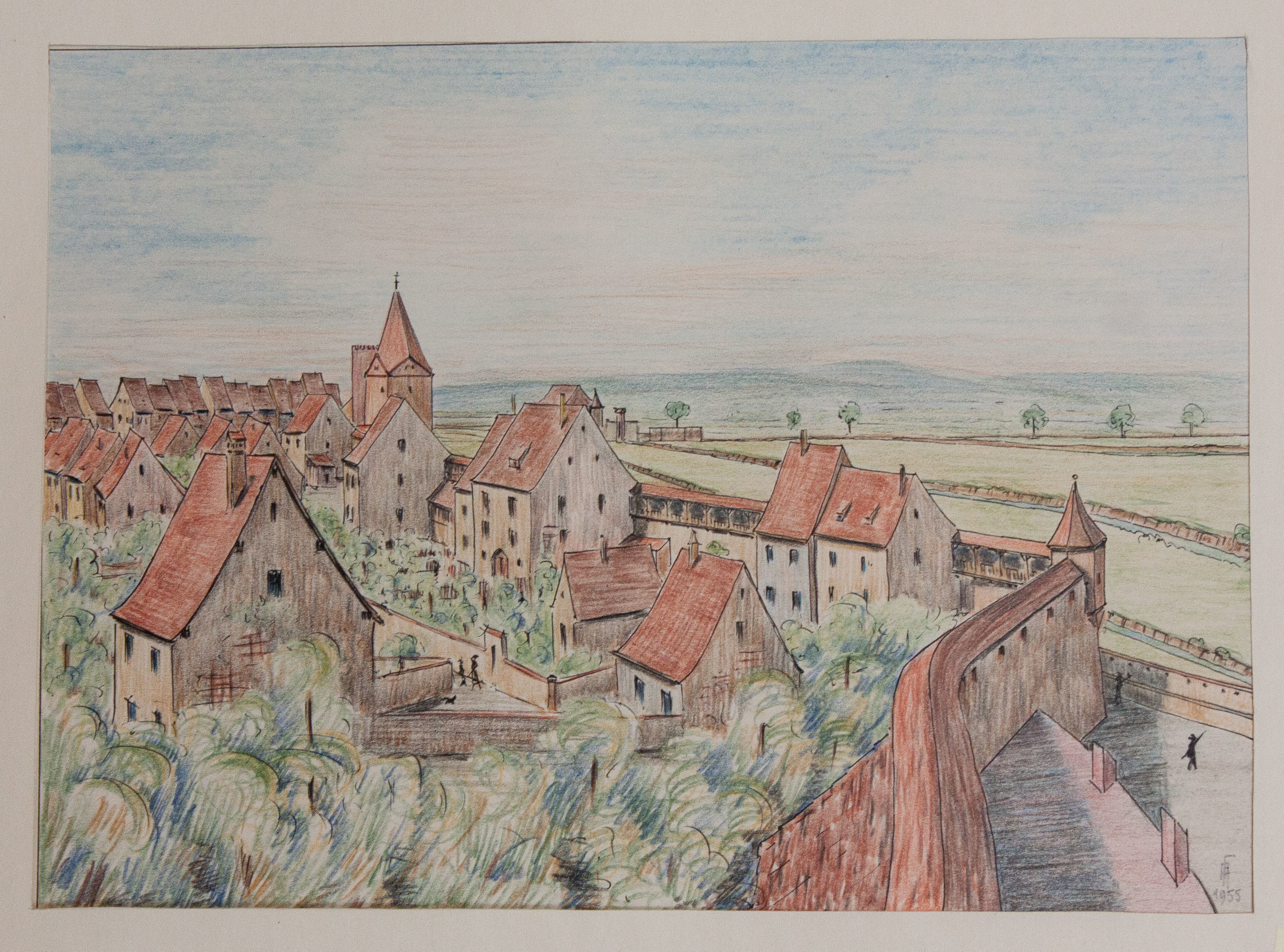 Essais de reconstitution du Vieux Mulhouse vers 1600 de Fleck