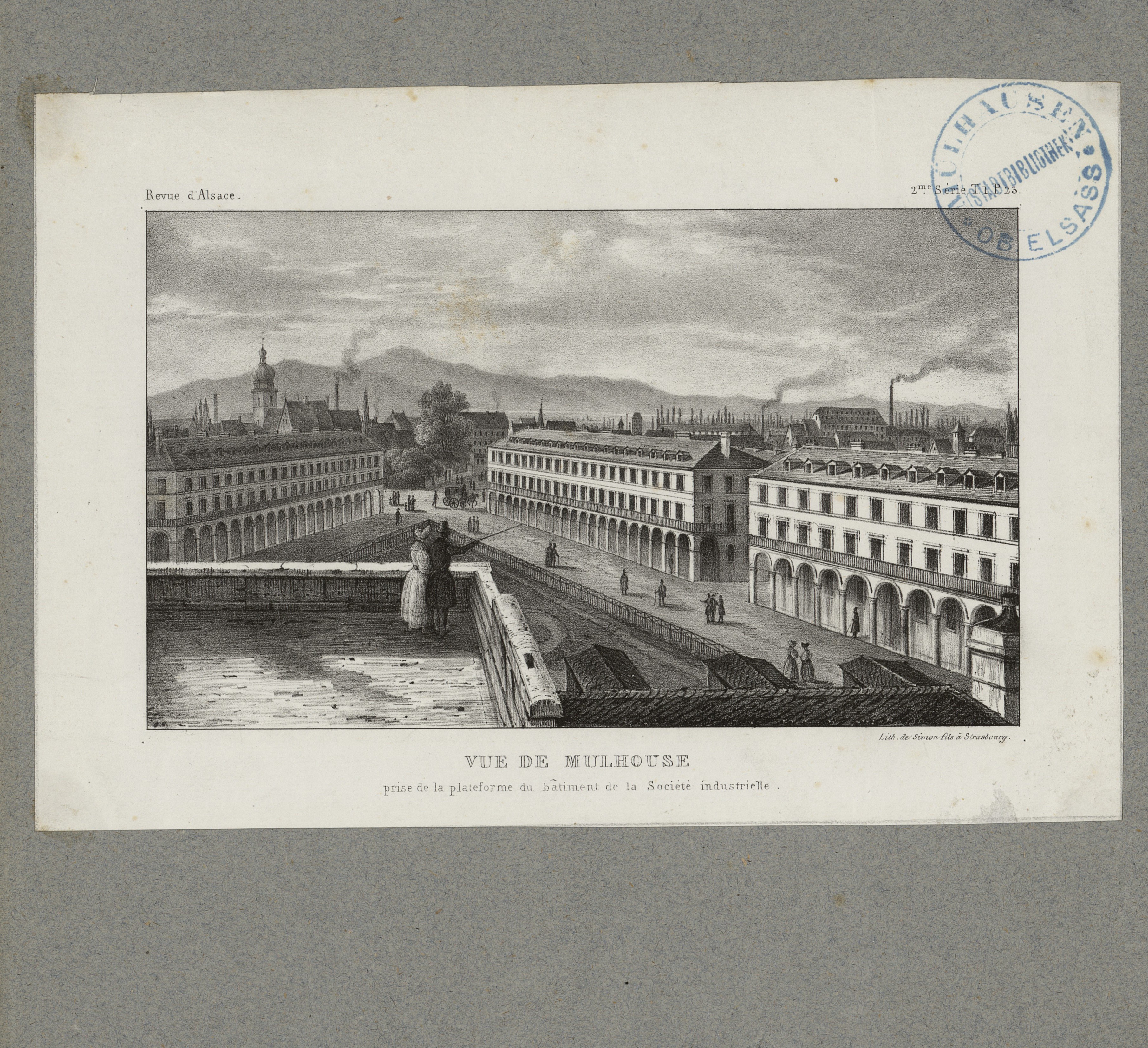 « Vue de Mulhausen prise de la plateforme de la Société industrielle »