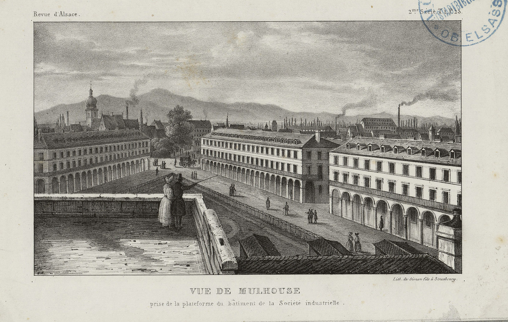 « Vue de Mulhausen prise de la plateforme de la Société industrielle »