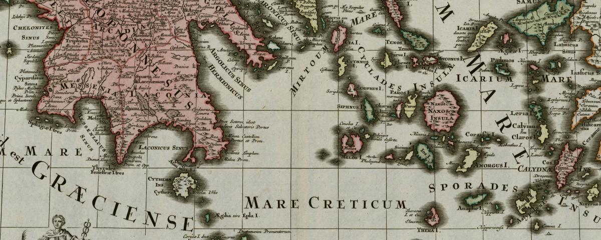 Cartes îles grecques de Matthäus Seutter