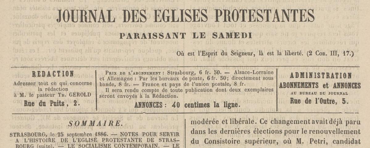 Le progrès religieux - une du 25 sept 1886